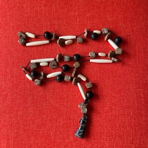 Bohemian Beaded Necklace - Black, Brown, White